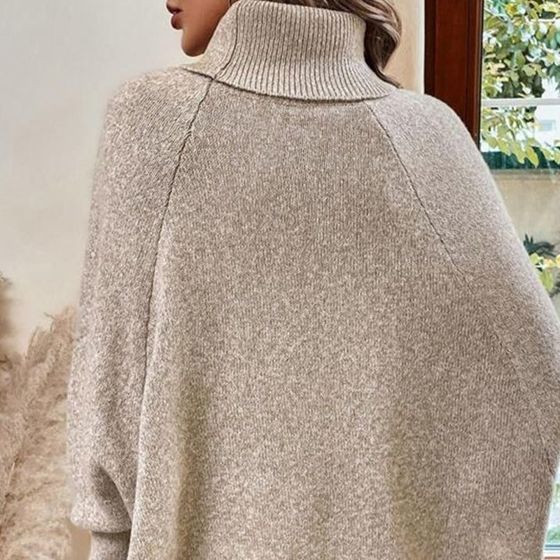 😍❤️Elegante damestrui met hoge hals en asymmetrische zoom