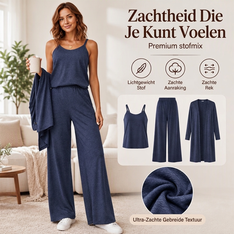 🔥Gratis verzending✈️Elegante 3-delige set voor dames met lange mouwen