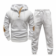 🔥Gratis verzending✈️Heren 2-Delige Jacquard Trainingspak – Casual Hoodie met Bijpassende Joggingbroek, Comfortabel & Stijlvol voor Herfst en Winter 👕