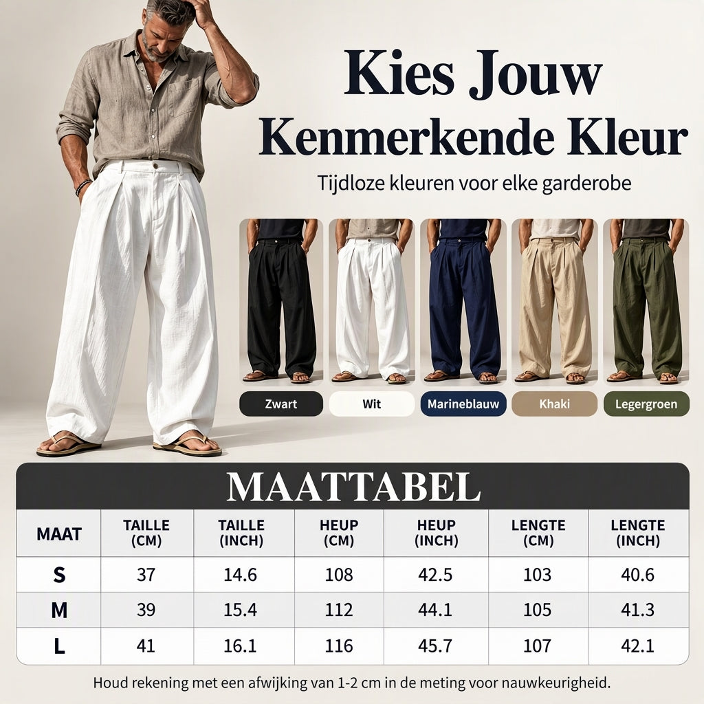 👖Heren Casual Ademende Wijde Broek