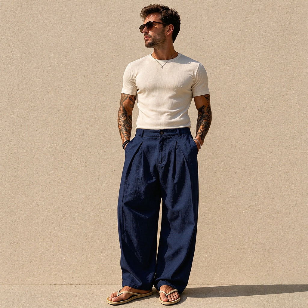 👖Heren Casual Ademende Wijde Broek