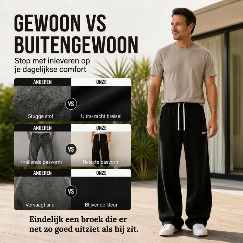 👖Casual losvallende sportbroek met wijde pijpen voor heren