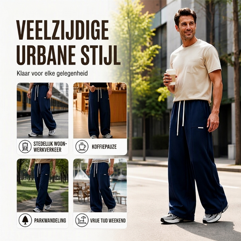 👖Casual losvallende sportbroek met wijde pijpen voor heren