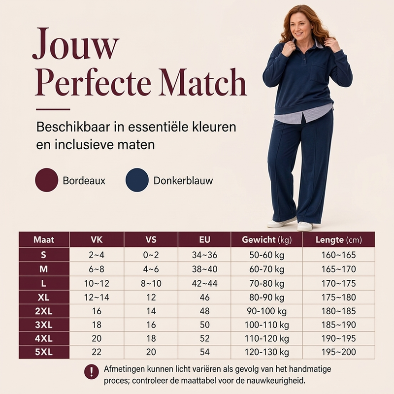 🔥Gratis verzending✈️Dames Sweatshirt & Broek Set met Fake Two Piece Ontwerp