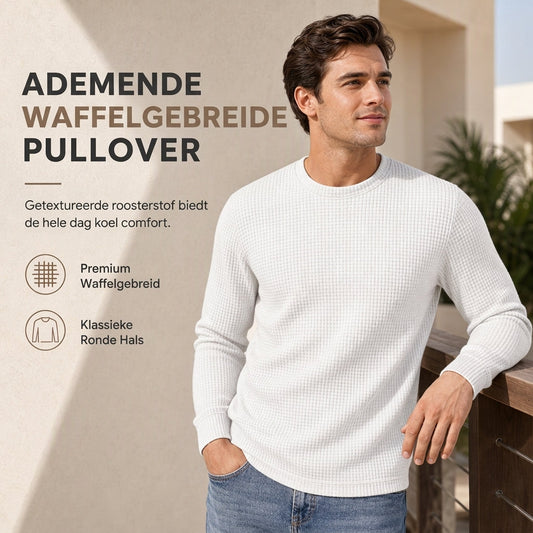 🔥💪Casual slim-fit herensweatshirt met ronde hals en lange mouwen
