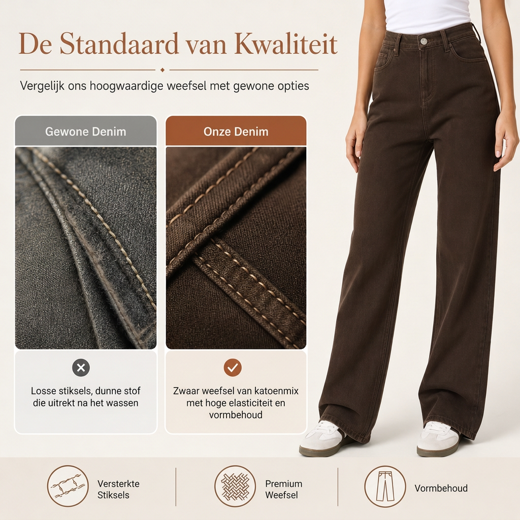 🔥Gratis verzending✈️Dames jeans met losse pasvorm en rechte pijp