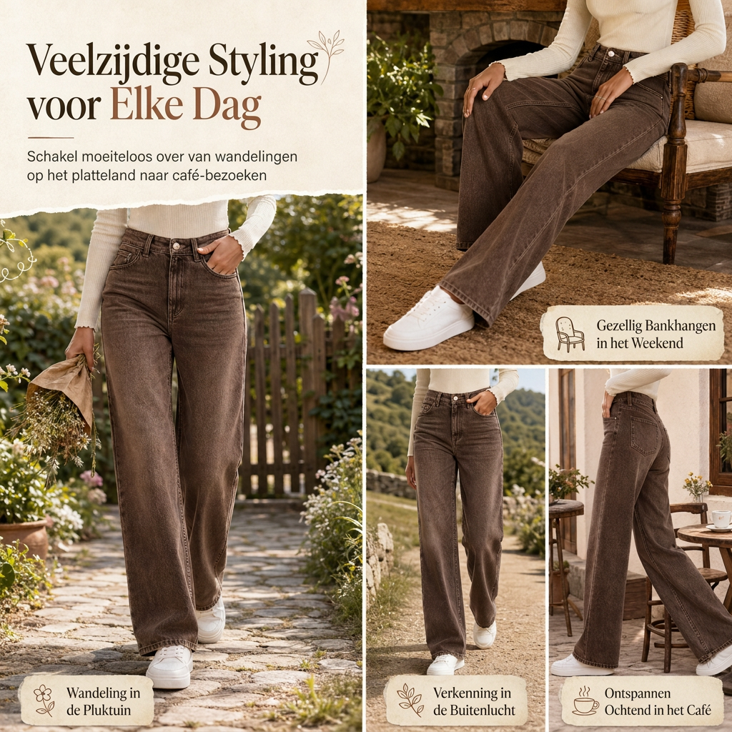 🔥Gratis verzending✈️Dames jeans met losse pasvorm en rechte pijp