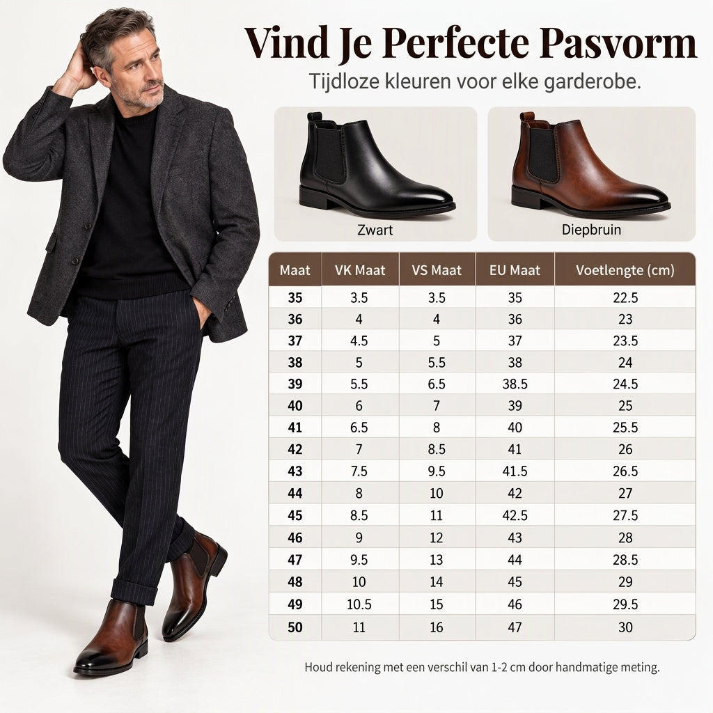 🔥Gratis verzending✈️Heren PU leren Chelsea laarzen