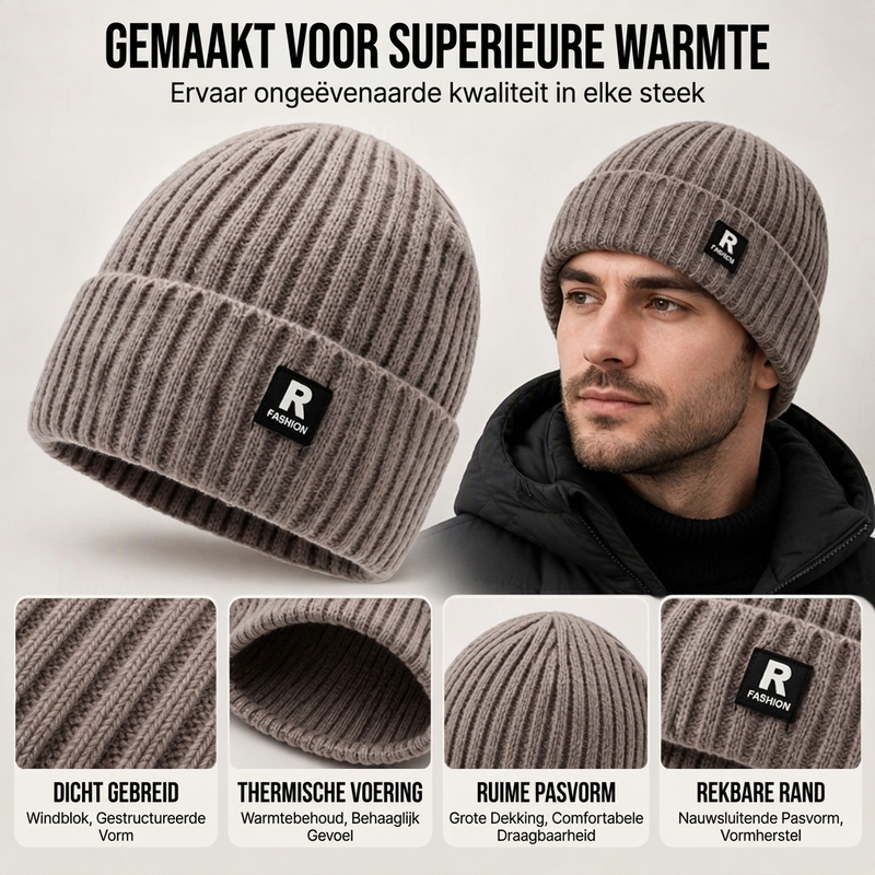 🎩Warme slouchy gebreide schedelmuts voor heren