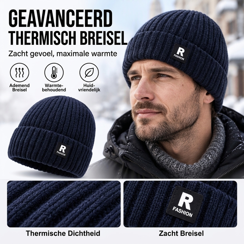 🎩Warme slouchy gebreide schedelmuts voor heren