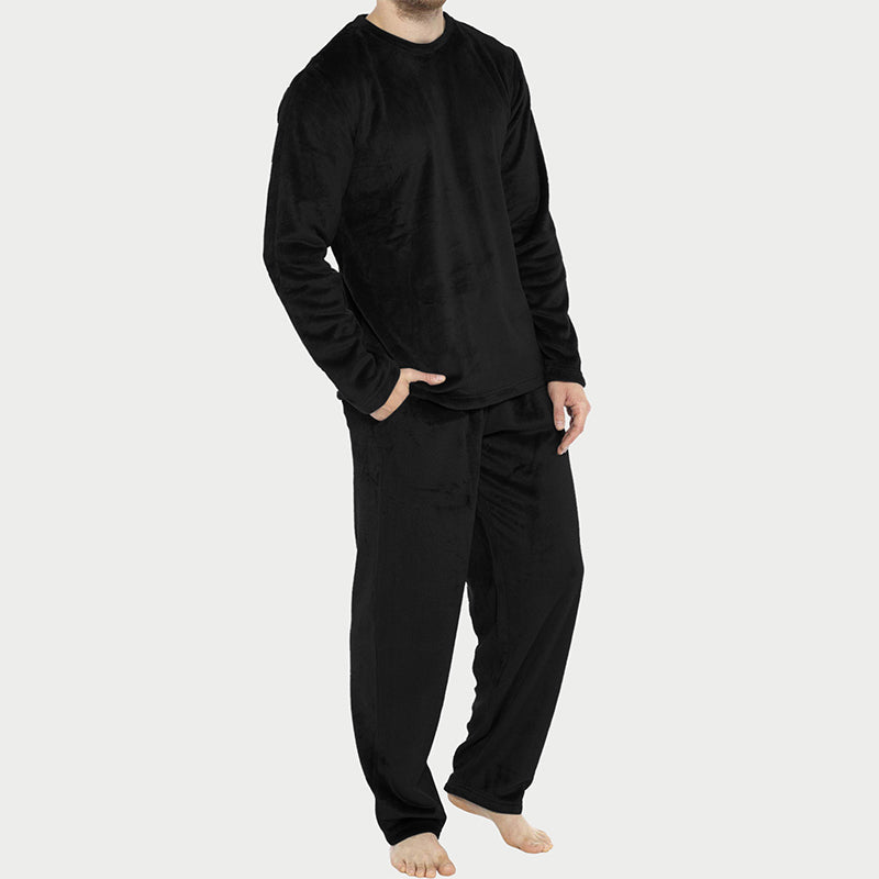 🔥Gratis verzending✈️Heren gezellige thermische fluwelen pyjamasset