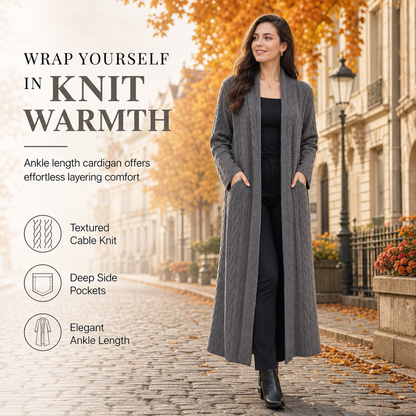 🔥Gratis verzending✈️Casual effen kleur lange gebreide vest
