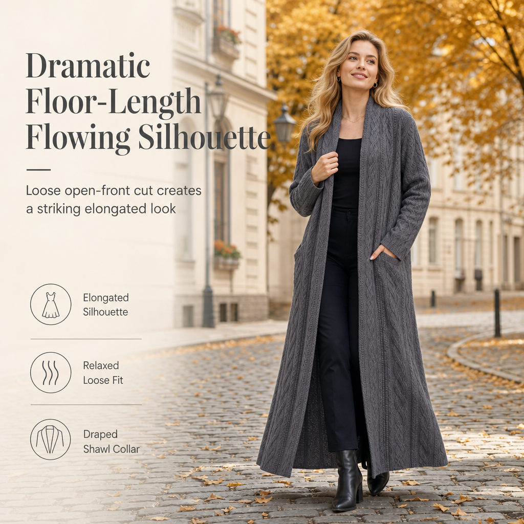 🔥Gratis verzending✈️Casual effen kleur lange gebreide vest