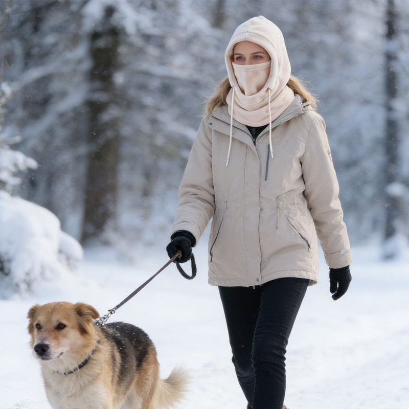 Alles-in-één thermisch wintergezichtsmasker en capuchon