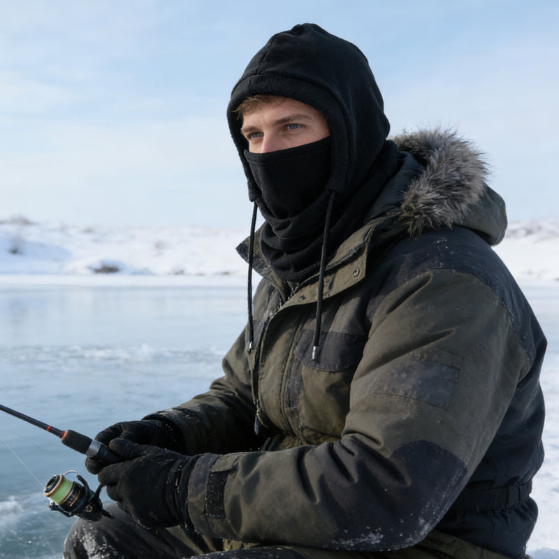 Alles-in-één thermisch wintergezichtsmasker en capuchon