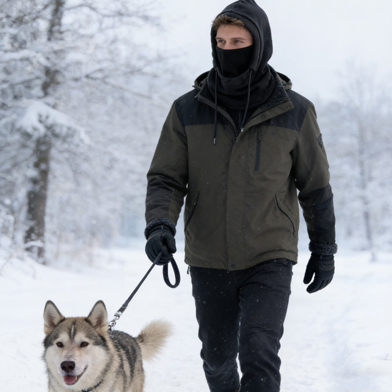 Alles-in-één thermisch wintergezichtsmasker en capuchon