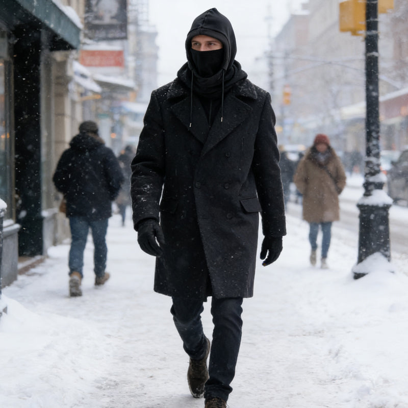 Alles-in-één thermisch wintergezichtsmasker en capuchon