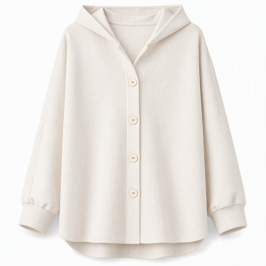 ✨ Casuele Losvallende Corduroy Jack 🧶 Damesjack met Capuchon, Comfortabel & Trendy voor Dagelijks ✨