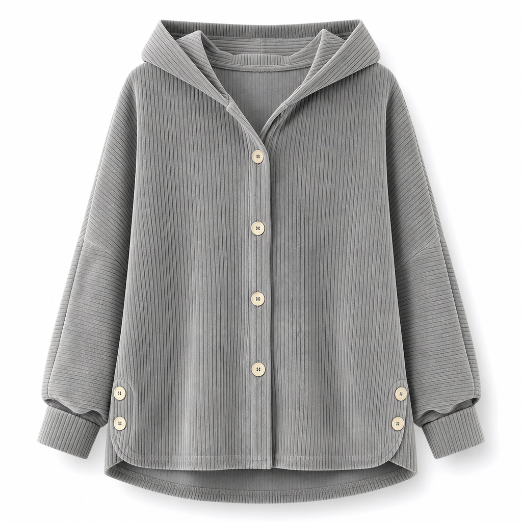 ✨ Casuele Losvallende Corduroy Jack 🧶 Damesjack met Capuchon, Comfortabel & Trendy voor Dagelijks ✨