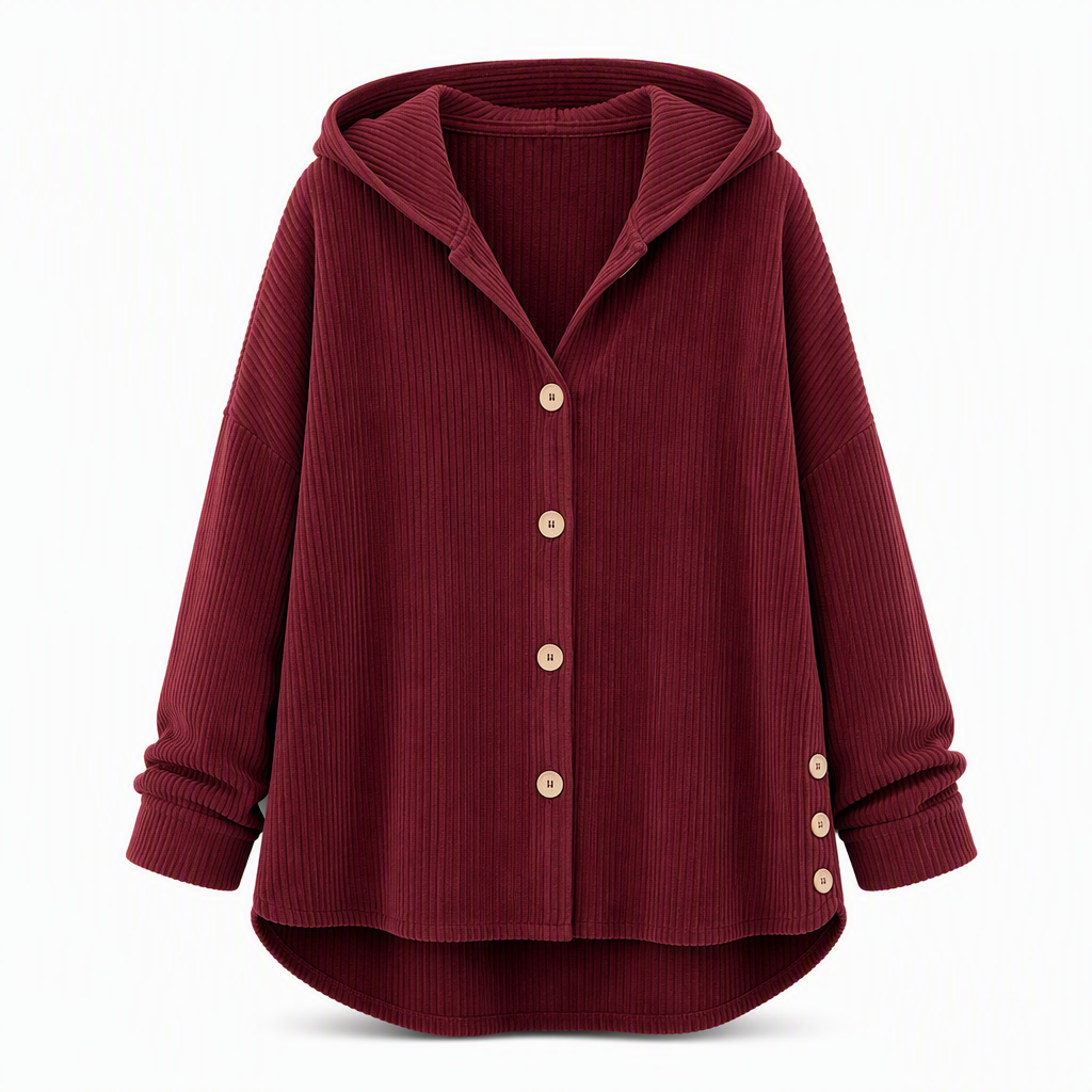 ✨ Casuele Losvallende Corduroy Jack 🧶 Damesjack met Capuchon, Comfortabel & Trendy voor Dagelijks ✨