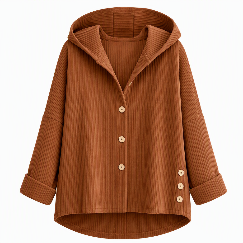 ✨ Casuele Losvallende Corduroy Jack 🧶 Damesjack met Capuchon, Comfortabel & Trendy voor Dagelijks ✨