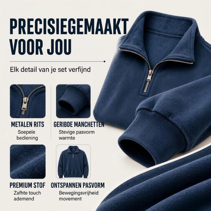 ✨ Casual Herensweatshirt 🧶 met Kwartrits, Zacht & Stoer, Perfect voor Dagelijks en Outfit ✨