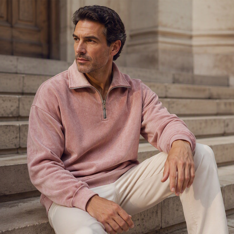 ✨ Casual Herensweatshirt 🧶 met Kwartrits, Zacht & Stoer, Perfect voor Dagelijks en Outfit ✨