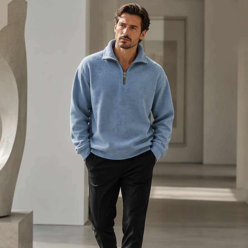 ✨ Casual Herensweatshirt 🧶 met Kwartrits, Zacht & Stoer, Perfect voor Dagelijks en Outfit ✨