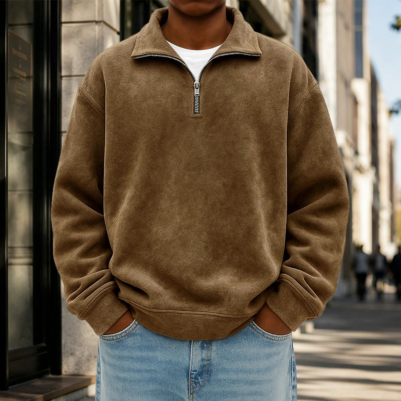✨ Casual Herensweatshirt 🧶 met Kwartrits, Zacht & Stoer, Perfect voor Dagelijks en Outfit ✨