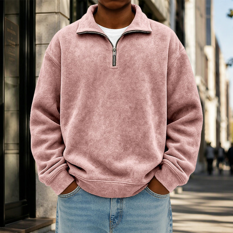 ✨ Casual Herensweatshirt 🧶 met Kwartrits, Zacht & Stoer, Perfect voor Dagelijks en Outfit ✨