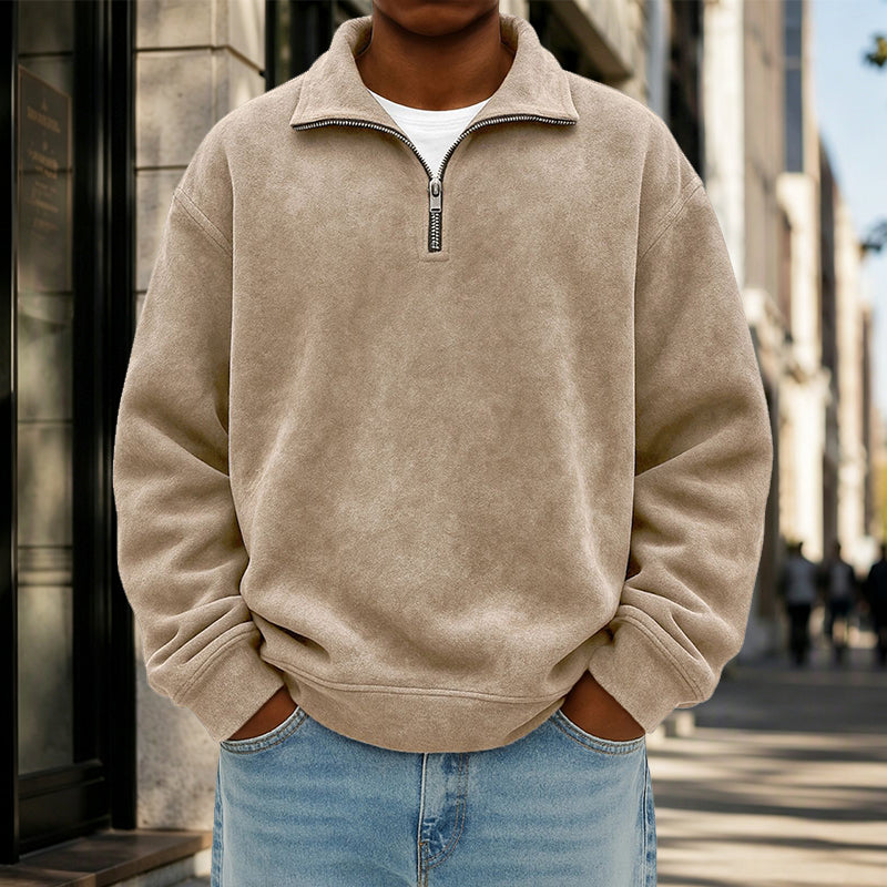 ✨ Casual Herensweatshirt 🧶 met Kwartrits, Zacht & Stoer, Perfect voor Dagelijks en Outfit ✨