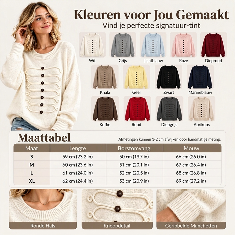 ✨ Elegant Damesvest 🧶 met Ronde Hals en Gevlochten Detail, Chique Laag voor Werk & Dagelijks ✨