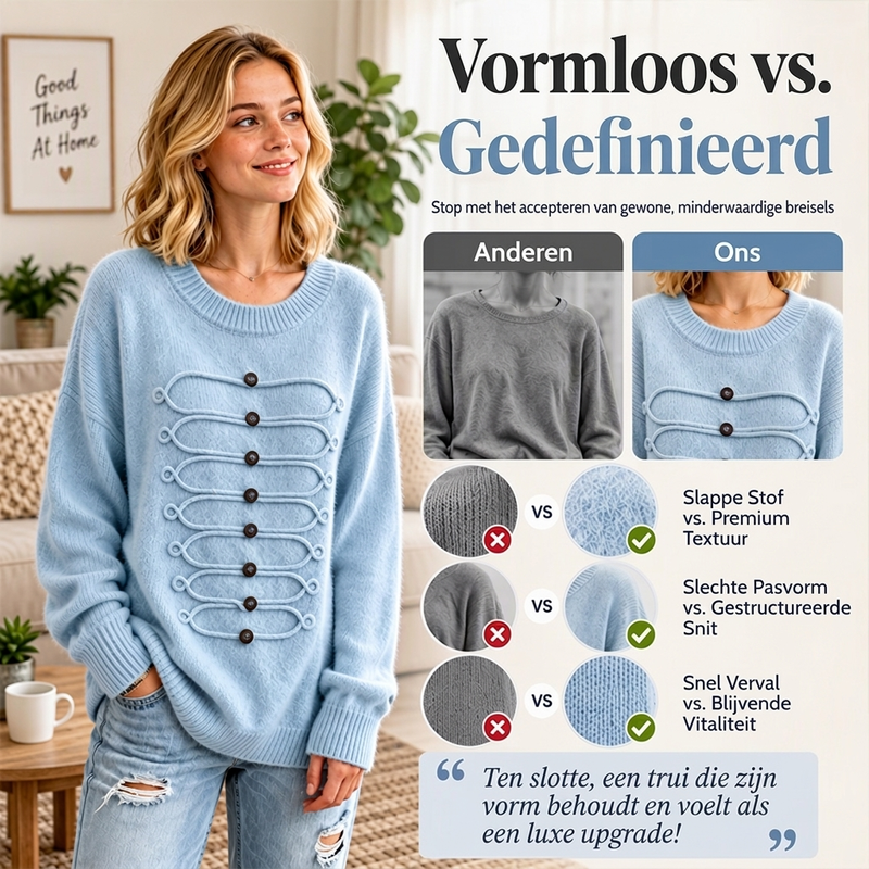 ✨ Elegant Damesvest 🧶 met Ronde Hals en Gevlochten Detail, Chique Laag voor Werk & Dagelijks ✨