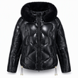 🔥Gratis verzending✈️Glanzende parelmoer hoodie voor dames, gewatteerd met bontkraag, slankpassende winterjas van katoen