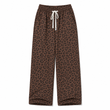 🔥Gratis verzending✈️Dames joggingbroek met luipaardprint, wijde pijpen en trekkoord – loszittende, casual broek voor thuis