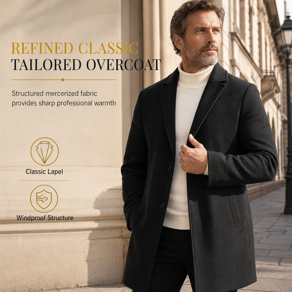 🔥Gratis verzending✈️Klassieke enkelrijige trenchcoat voor heren, zakelijk casual premium windjack