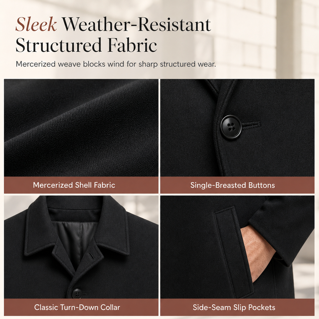 🔥Gratis verzending✈️Klassieke enkelrijige trenchcoat voor heren, zakelijk casual premium windjack