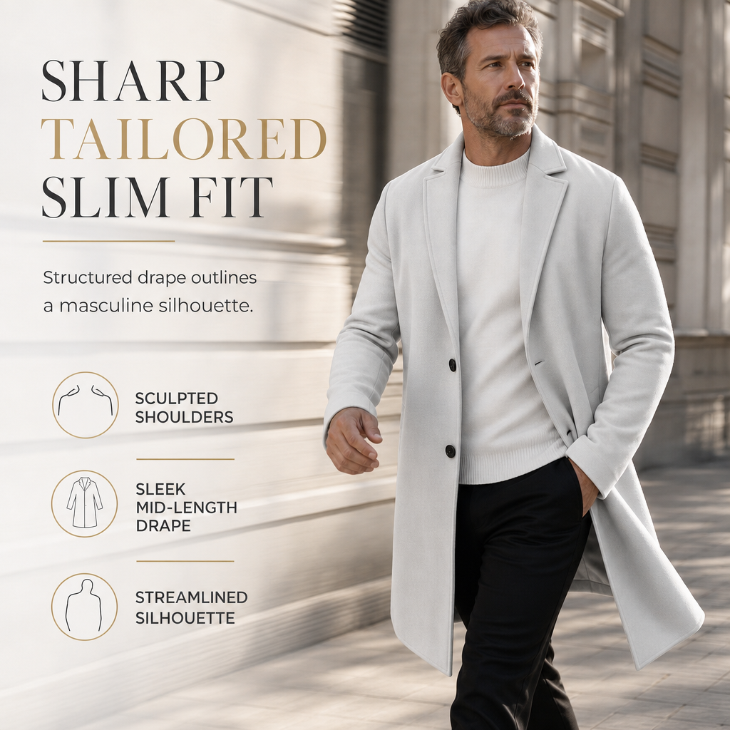 🔥Gratis verzending✈️Klassieke enkelrijige trenchcoat voor heren, zakelijk casual premium windjack