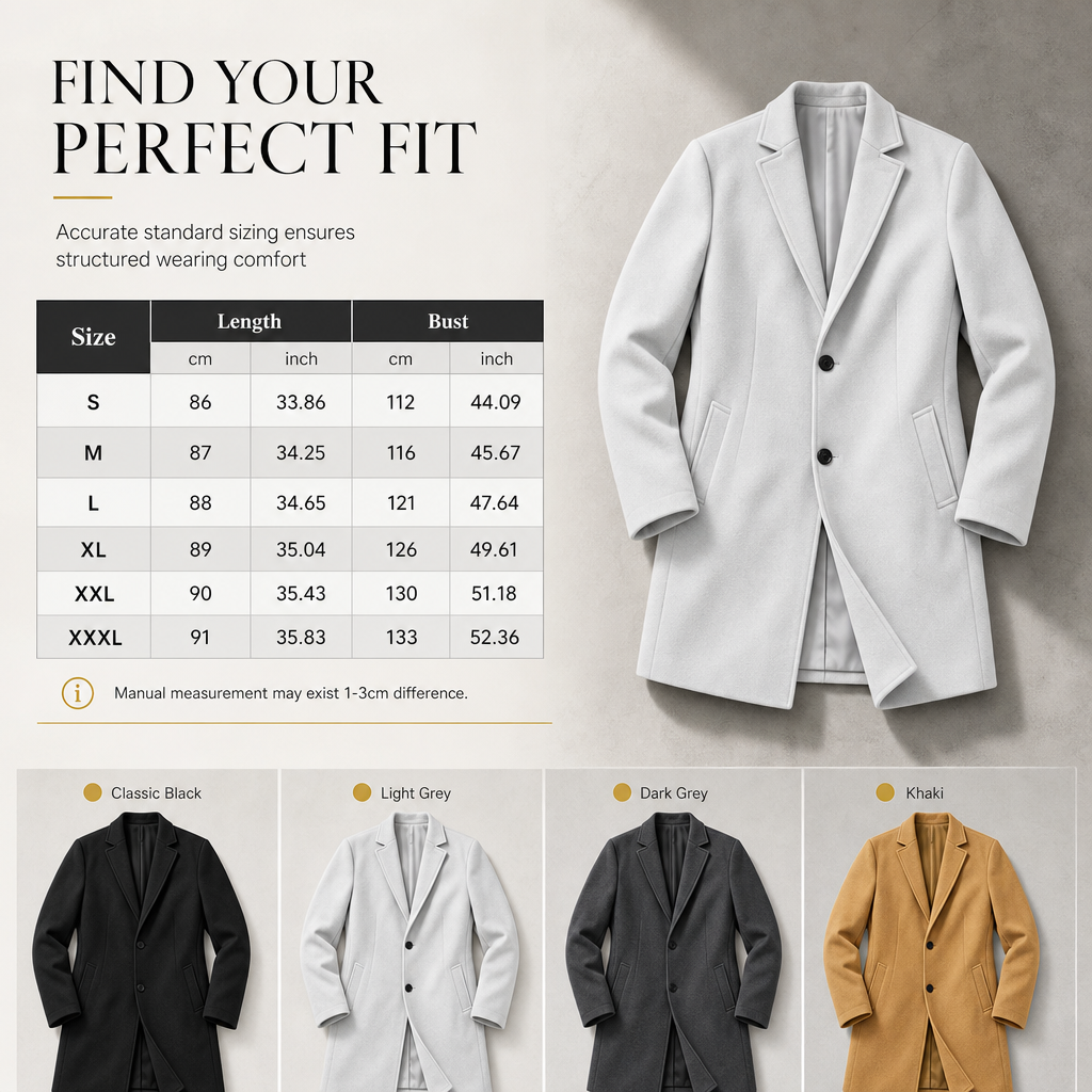 🔥Gratis verzending✈️Klassieke enkelrijige trenchcoat voor heren, zakelijk casual premium windjack