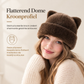 🐱Damesmuts van pluizig imitatiefur (mink) met schattige berenoortjes – warme wintermuts voor koud weer🧢