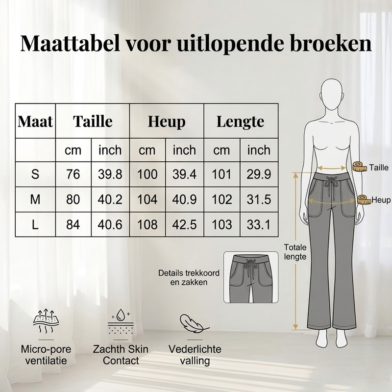 ⏰ Laatste Stuks — Lage taille wijde broek met trekkoord, losse trendy snit, makkelijk aan te trekken voor dagelijks gebruik