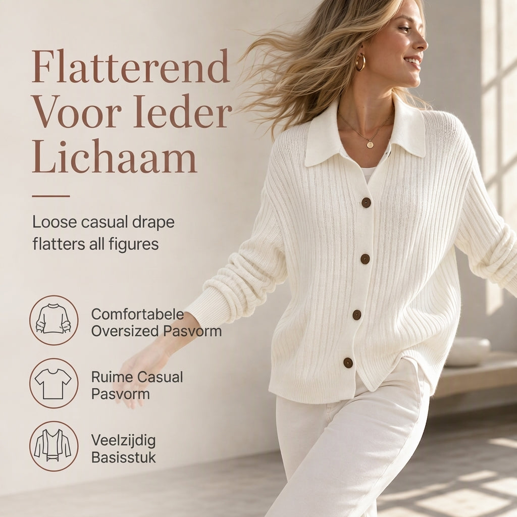 🔥Gratis verzending✈️Casuele losvallende gebreide damescardigan