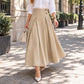 🔥Gratis verzending✈️Vrouwen Hoog Taille Plooien A-Lijn Maxi Rok