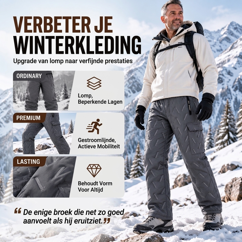 🔥Gratis verzending✈️Winterbroek voor heren met plush voering