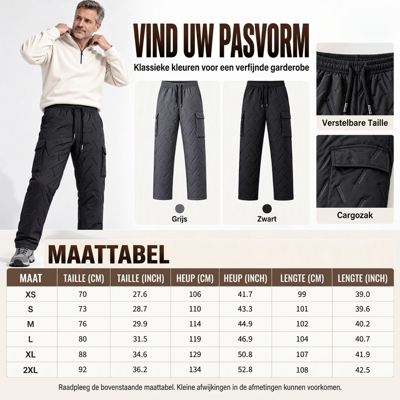 🔥Gratis verzending✈️Winterbroek voor heren met plush voering