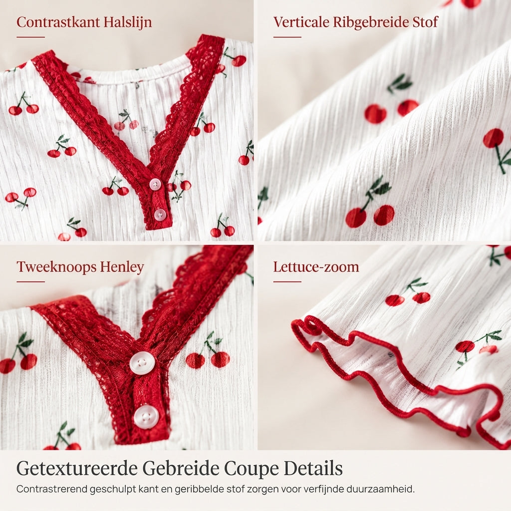 😍Dames Pyjamaset met Print: Korte Mouwen Top en Lange Broek, Comfortabele Rekbare Loungewear