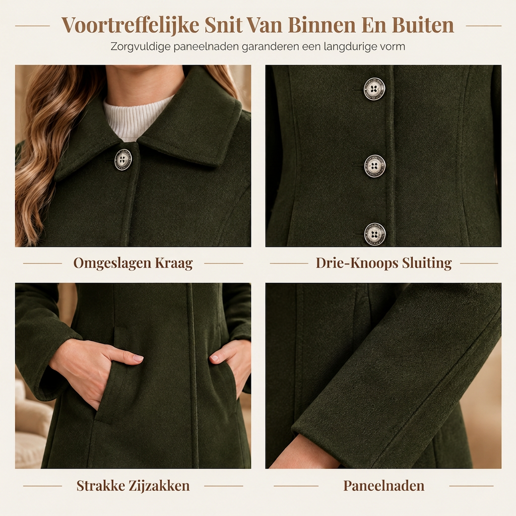 🔥Gratis verzending✈️Elegante dames mid-lengte geruite trenchcoat, veelzijdig voor herfst en winter