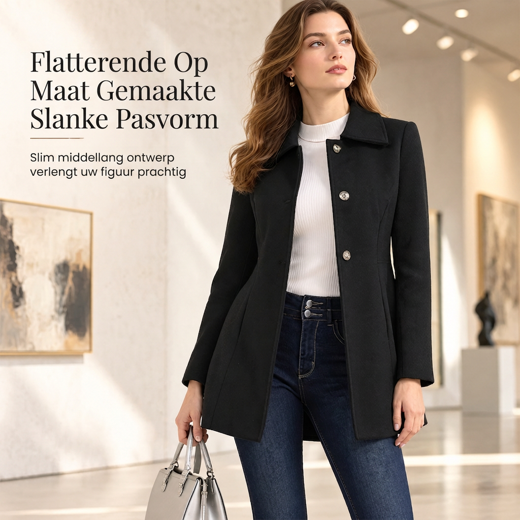 🔥Gratis verzending✈️Elegante dames mid-lengte geruite trenchcoat, veelzijdig voor herfst en winter