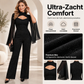 🔥Gratis verzending✈️Dames Glitterende Jumpsuit met Capemouwen