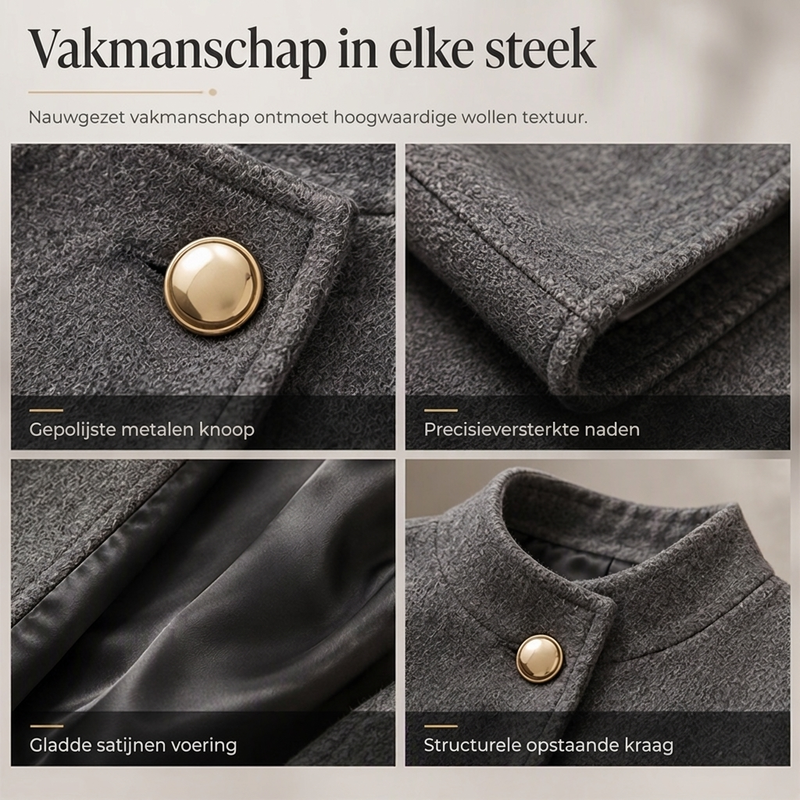 🔥Gratis verzending✈️Elegante Damescape met Staande Kraag